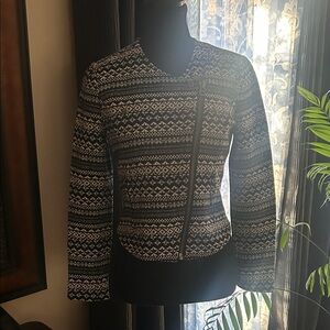 Joie Black and White Patterned Jacket
